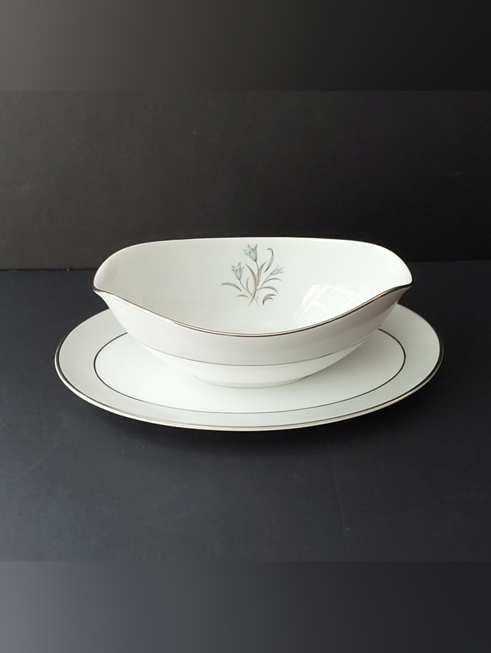 Noritake White Gravy Bowl and Platter